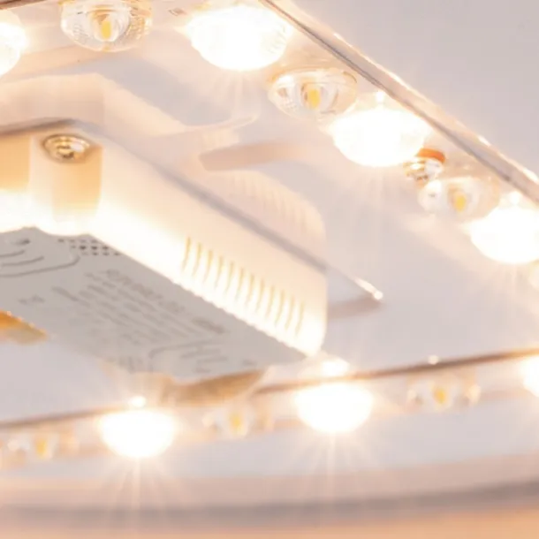 LED Ceiling Lights Dimmable 50cm 1-Light Modern Industrial Art Circular Brushed Metal Semi Flush 42W for Kitchen Bedroom Living Room 220-240V