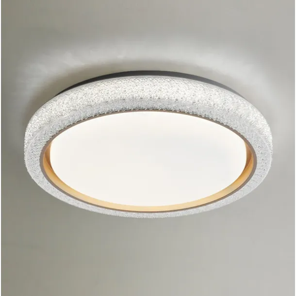 LED Ceiling Lights Dimmable 50cm 1-Light Modern Industrial Art Circular Brushed Metal Semi Flush 42W for Kitchen Bedroom Living Room 220-240V