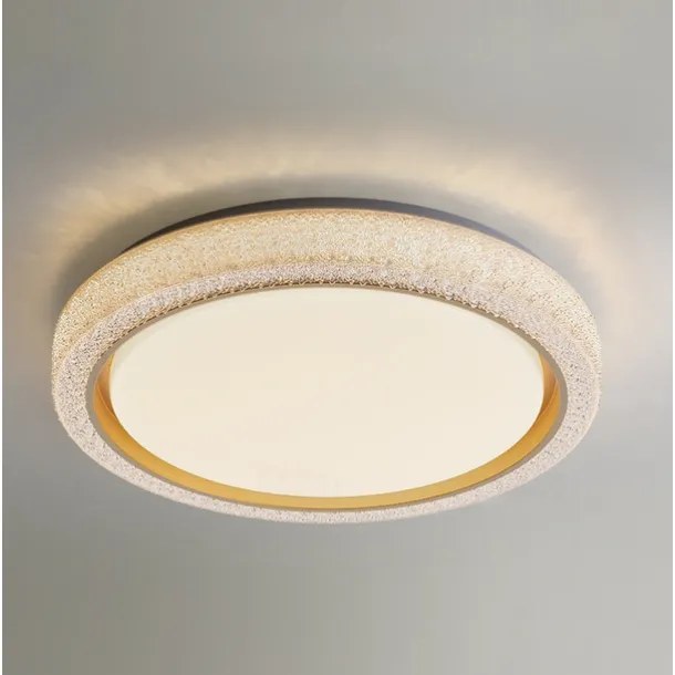 LED Ceiling Lights Dimmable 50cm 1-Light Modern Industrial Art Circular Brushed Metal Semi Flush 42W for Kitchen Bedroom Living Room 220-240V