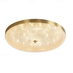 LED Ceilling Light Crystal Dimmable 35cm Circle Design Copper Ceiling Lights for Living Room 110-240V