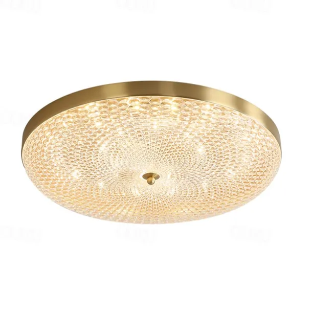 LED Ceilling Light Crystal Dimmable 35cm Circle Design Copper Ceiling Lights for Living Room 110-240V