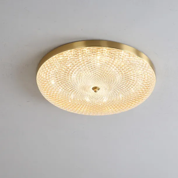 LED Ceilling Light Crystal Dimmable 35cm Circle Design Copper Ceiling Lights for Living Room 110-240V