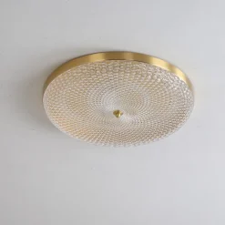 LED Ceilling Light Crystal Dimmable 35cm Circle Design Copper Ceiling Lights for Living Room 110-240V