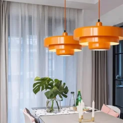 Led Chandelier Ceiling Light Macaron Retro Aluminum Nordic Style Cafe Bar Warm Light 1-Light 110-120V 220-240V