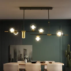 LED Chandeliers 106cm Nordic Pendant Lights Living Dinning Kitchen Hanging Lamp Modern Glass Ball Chandelier Lighting Bedroom Lamp 110-240V