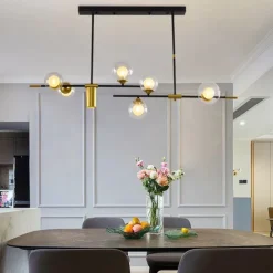 LED Chandeliers 106cm Nordic Pendant Lights Living Dinning Kitchen Hanging Lamp Modern Glass Ball Chandelier Lighting Bedroom Lamp 110-240V