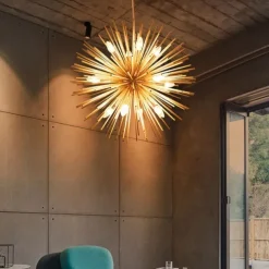 LED Chandeliers Firework 9/12-Lights 50cm Modern Electroplated Globe Chandeliers LED Nordic Style Pendant Lights Living Room Dining Room G9 Bulb Base