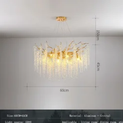 LED Chandeliers Modern Luxury, 23.6