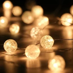 Led Crystal Clear Ball String Light Fairy Flexible Garland Lights 1M 3M 30Leds for Party Wedding Christmas Tree Holiday Decor Lighting