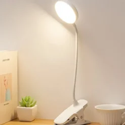 LED Desk Lamp USB Charging Folding Learning Eye Protection Reading Office Bedroom Touch Dimming Night Light Office Bedside Flexible Dimmable Folding LED Clip Eye Protection Table Lamp