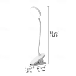LED Desk Lamp USB Charging Folding Learning Eye Protection Reading Office Bedroom Touch Dimming Night Light Office Bedside Flexible Dimmable Folding LED Clip Eye Protection Table Lamp