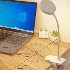 LED Desk Lamp USB Charging Folding Learning Eye Protection Reading Office Bedroom Touch Dimming Night Light Office Bedside Flexible Dimmable Folding LED Clip Eye Protection Table Lamp