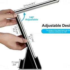 LED Desk Lamp with Wireless Charger 3 in 1 Fast Charging Station Touch Control Desk Lamp with Clock Alarm 3 Lighting Modes & Stepless Brightness Home Office Eye-Caring Table Lamps