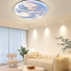 LED Dimmable Ceiling Light 32.5cm Acrylic Ceiling Panel Lamp Minimalist Layered Design Living Room Dining Room Lights AC220V ONLY DIMMABLE WITH REMOTE CONTROL