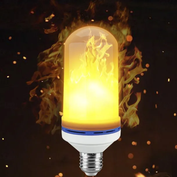 LED E27 Flame Bulb Fire lamp Corn Bulb Flickering LED Light Dynamic Flame Effect 85-265v for Home Lighting