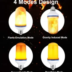 LED E27 Flame Bulb Fire lamp Corn Bulb Flickering LED Light Dynamic Flame Effect 85-265v for Home Lighting