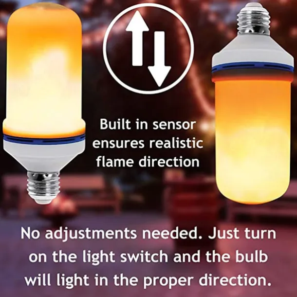 LED E27 Flame Bulb Fire lamp Corn Bulb Flickering LED Light Dynamic Flame Effect 85-265v for Home Lighting