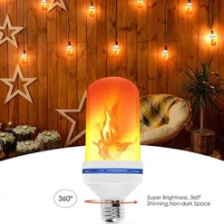 LED E27 Flame Bulb Fire lamp Corn Bulb Flickering LED Light Dynamic Flame Effect 85-265v for Home Lighting