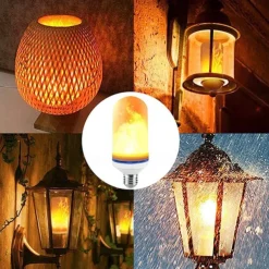 LED E27 Flame Bulb Fire lamp Corn Bulb Flickering LED Light Dynamic Flame Effect 85-265v for Home Lighting