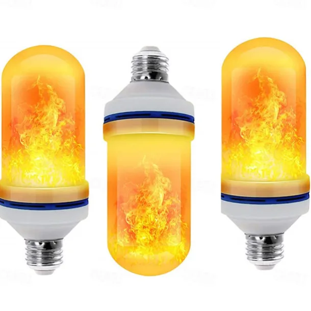 LED E27 Flame Bulb Fire lamp Corn Bulb Flickering LED Light Dynamic Flame Effect 85-265v for Home Lighting