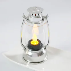 LED Electronic Horse Light Candle Light Retro Small Oil Lamp Electronic Candle Light Creative Nostalgic Wind Light Desktop Ornament Small Night Light Festival Party Decorative Lights 1PC