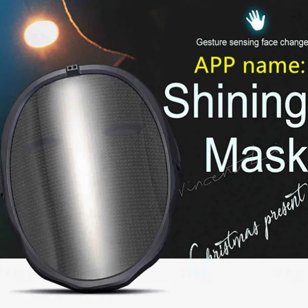 Led Face Mask LED Mask HD with WIFI Bluetooth Programmable Party Cosplay Glowing Mask Masquerade Newest