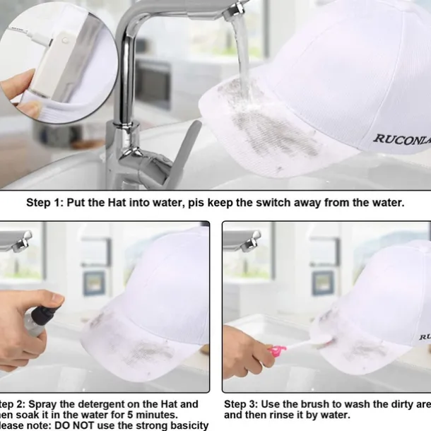 LED Fiber Optic Cap with 7 Colors, USB Rechargeable Glowing Baseball Hat for Party, Event, Holiday Light-Up Hat