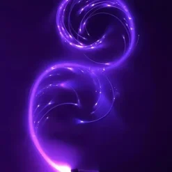 LED Fiber Optic Dance Whip - USB Rechargeable Ideal for Halloween Christmas and Holiday Celebrations - Perfect for Stage Ambience Props