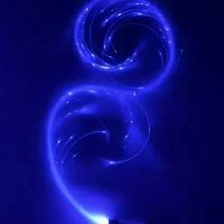 LED Fiber Optic Dance Whip - USB Rechargeable Ideal for Halloween Christmas and Holiday Celebrations - Perfect for Stage Ambience Props