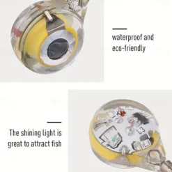 LED Fishing Light Luminous Mini Fish Eye Bait Lure LED Underwater Fishing Bait Light Flashing Lamp Fish Attractors