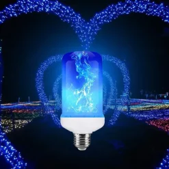 LED Flame Light Bulbs 7W E27 Flickering Flame Halloween Props Energy Saving for Festival Halloween Christmas Paty AC85-265V