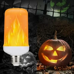 LED Flame Light Bulbs 7W E27 Flickering Flame Halloween Props Energy Saving for Festival Halloween Christmas Paty AC85-265V