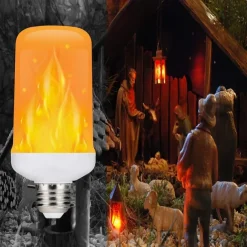 LED Flame Light Bulbs 7W E27 Flickering Flame Halloween Props Energy Saving for Festival Halloween Christmas Paty AC85-265V