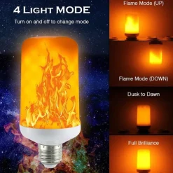 LED Flame Light Bulbs 7W E27 Flickering Flame Halloween Props Energy Saving for Festival Halloween Christmas Paty AC85-265V