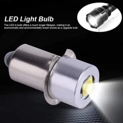 LED Flashlight Bulb P13.5S 3W Multi-Voltage Non-Polarity Torch Lantern Bulbs, 2pcs 6V-24V
