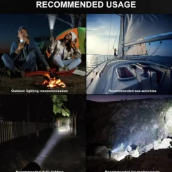 LED Flashlight Outdoor Super Bright XHP160 Powerful XHP99 Waterproof Torch USB Rechargeable 18650 Lantern Portable Zoom Camping Light