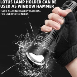 LED Flashlight Outdoor Super Bright XHP160 Powerful XHP99 Waterproof Torch USB Rechargeable 18650 Lantern Portable Zoom Camping Light