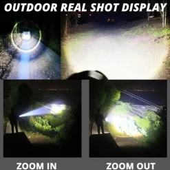 LED Flashlight Outdoor Super Bright XHP160 Powerful XHP99 Waterproof Torch USB Rechargeable 18650 Lantern Portable Zoom Camping Light