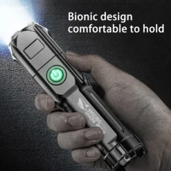 LED Flashlight USB Super Bright Zoomable USB Rechargeable T6 Tactical Torch for Camping Hiking Fishing Outdoor Hunting 3.7V