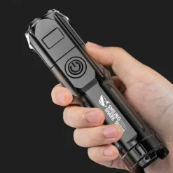 LED Flashlight USB Super Bright Zoomable USB Rechargeable T6 Tactical Torch for Camping Hiking Fishing Outdoor Hunting 3.7V