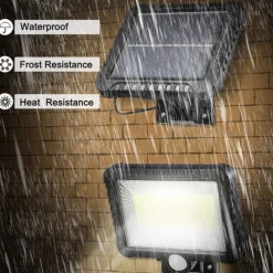 LED Flood Lights Split Solar Lamp Outdoor Motion Sensor LED Solar Floodlight Outdoor Safety Solar Lamp Waterproof 3 Lighting Modes Including 16.4 Feet (about 5 meters) Cable Suitable for Garden Yard Garage
