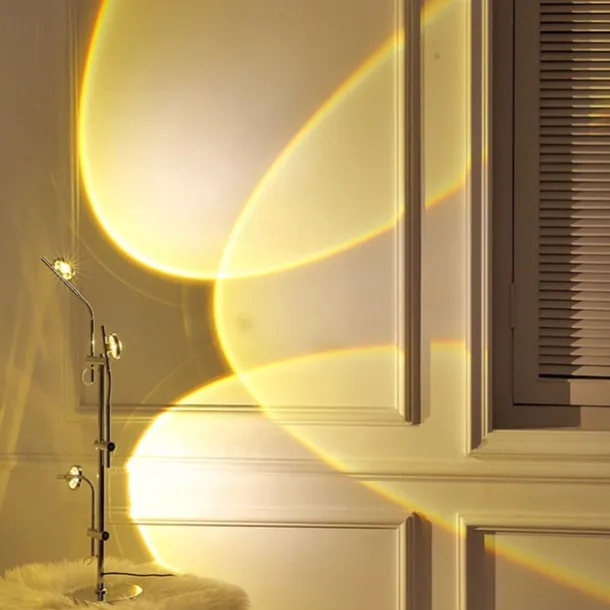 LED Floor Lamp Minimalist creative LED light and shadow floor lamp living room sofa lamp Italian art projection sunset designer floor lamp