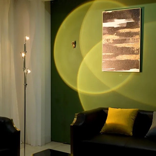 LED Floor Lamp Minimalist creative LED light and shadow floor lamp living room sofa lamp Italian art projection sunset designer floor lamp