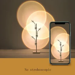 LED Floor Lamp Minimalist creative LED light and shadow floor lamp living room sofa lamp Italian art projection sunset designer floor lamp
