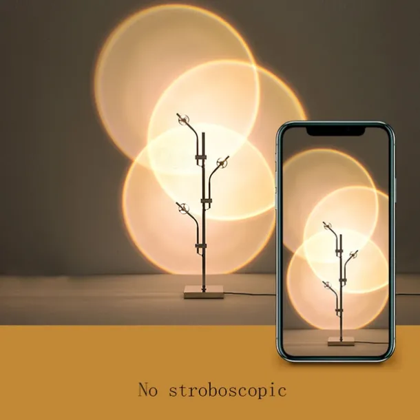 LED Floor Lamp Minimalist creative LED light and shadow floor lamp living room sofa lamp Italian art projection sunset designer floor lamp