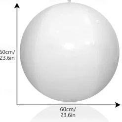 LED Glowing Beach Ball Light 60CM RGB Remote Control 16 Colors Waterproof Inflatable Floating Pool Light Yard Lawn Party Lamp