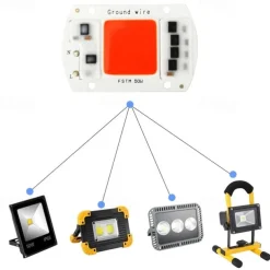 LED Grow Chip 10pcs 6pcs 20W 30W 50W COB Chip LED Lamp 220V 240V No Need Driver for Flood Light Spotlight Lampada DIY Lighting