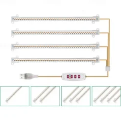 LED Grow Light Full Spectrum 50cm Red/Blue Plants Lamp DC5V Phyto Lamp 72Leds/144LEDs/216LEDs/288LEDs Rotation Flexible Light Indoor