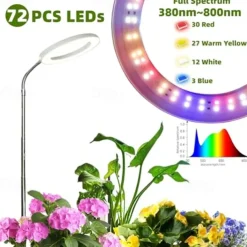 LED Grow Light Full Spectrum for Indoor Plants Led Grow Light 55 Inches Adjustable Height Growing Lamp