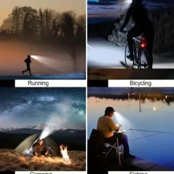 LED headlight USB Rechargeable Headlamp Waterproof Portable Headlight Built In Battery Torch Portable Working Light Fishing Camping Adventure Hunting Head Light